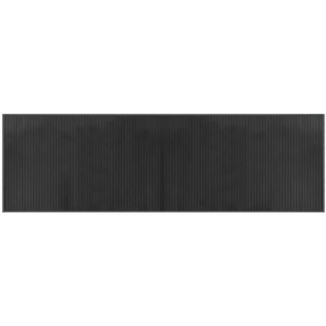 Alfombra rectangular bambú gris 60x200 cm vidaXL