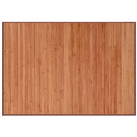 Alfombra rectangular bambú marrón 70x100 cm vidaXL