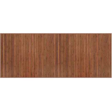 Alfombra rectangular bambú marrón 80x200 cm vidaXL