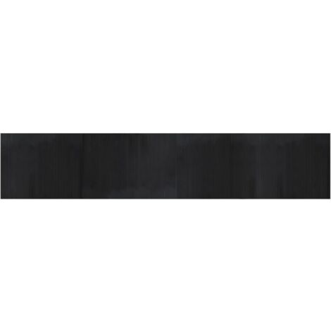 Alfombra rectangular bambú negro 80x400 cm vidaXL
