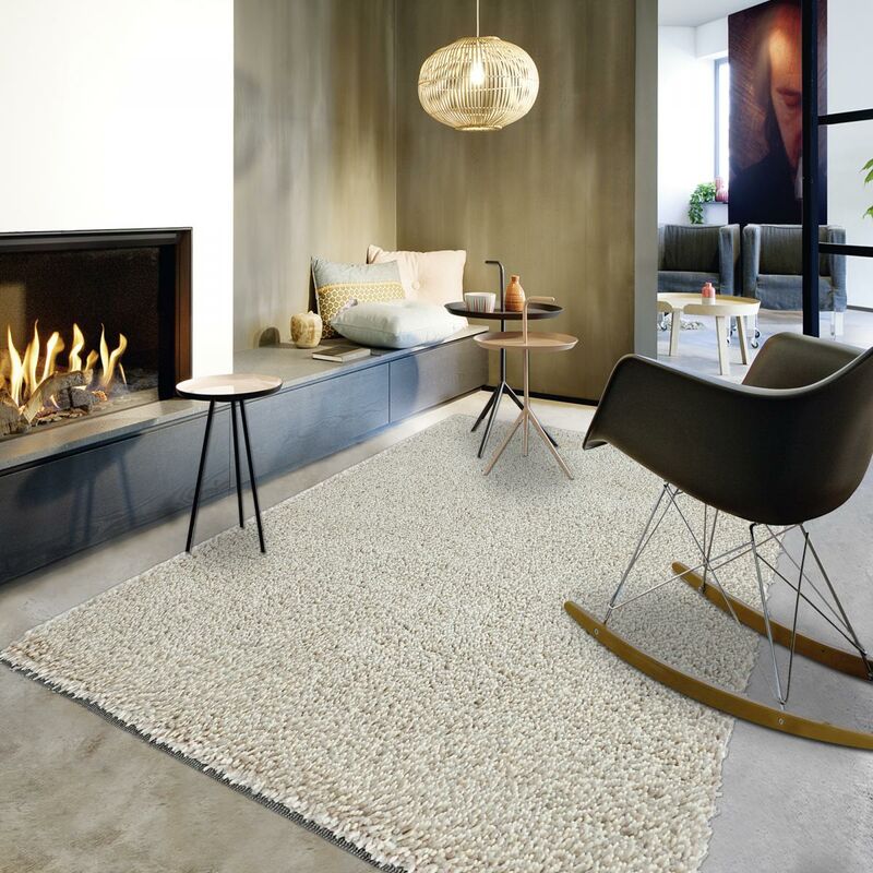 

Alfombra peluda Larga Grava BCA 1A2T Gravedad Beige Lana - Gris