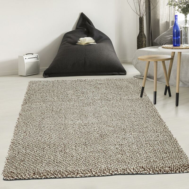 

Alfombra peluda Larga Grava BCA 1A2T Gravedad Beige Lana - Argent