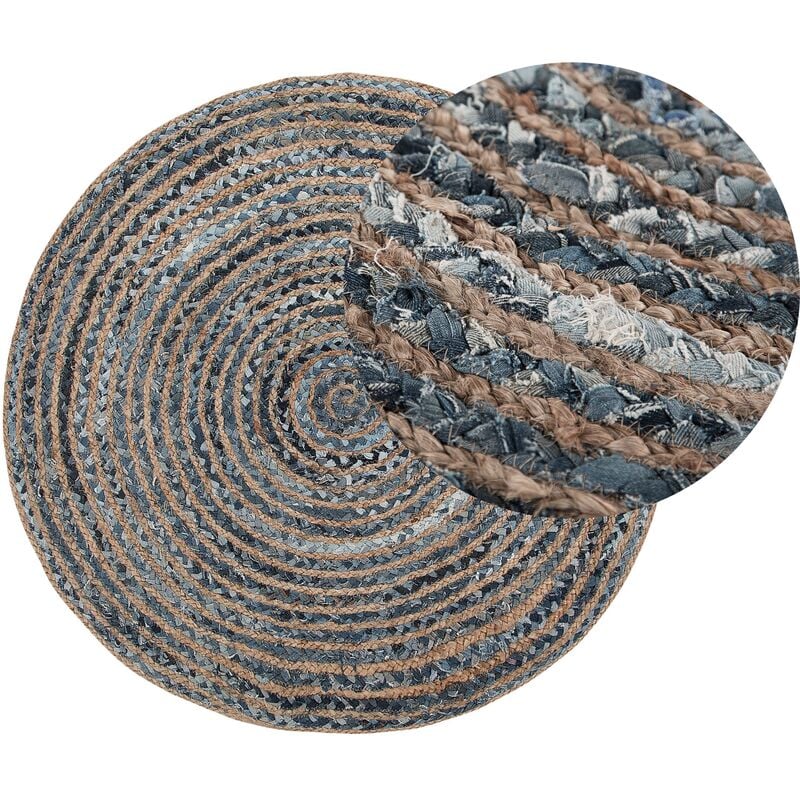 

Alfombra beige/azul ø 120 cm MASLAK