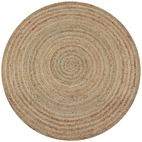 Alfombra redonda 90 cm yute trenzado vidaXL999378