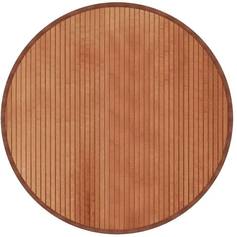 Alfombra redonda bambú marrón 80 cm vidaXL