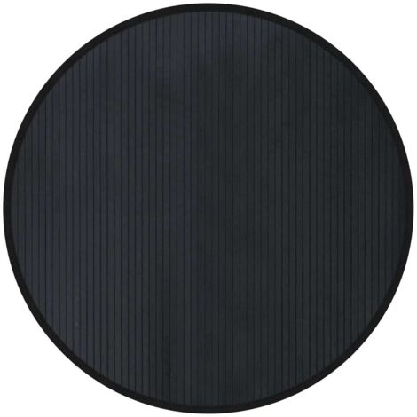 Alfombra redonda bambú negro 100 cm vidaXL