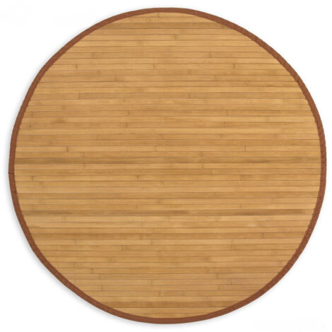 Alfombra redonda de bambú marrón Ø 120cm TAP06068