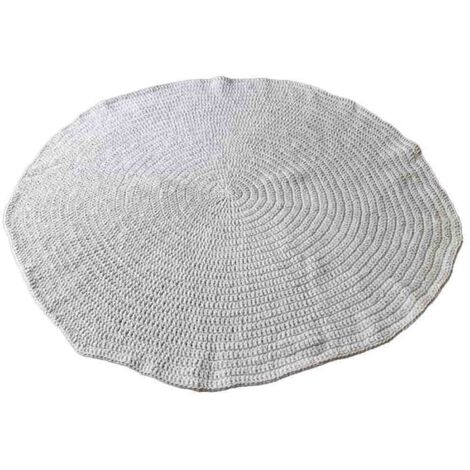 Alfombra redonda trenzada blanca d150x1h cm