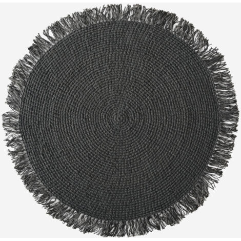 ALFOMBRA REDONDA YUTE MAT ANTRACIT Ø116CM