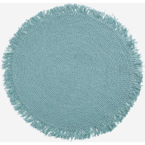 ALFOMBRA REDONDA YUTE MAT AZUL Ø116CM