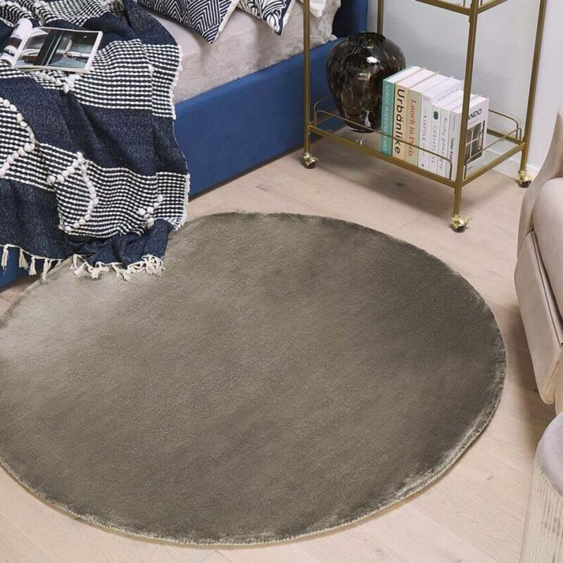 

WMD - Alfombra redonda para salón con textura que admite mascotas shaggy Marrakesh GRI102MKTD | Talla: 60 x 60