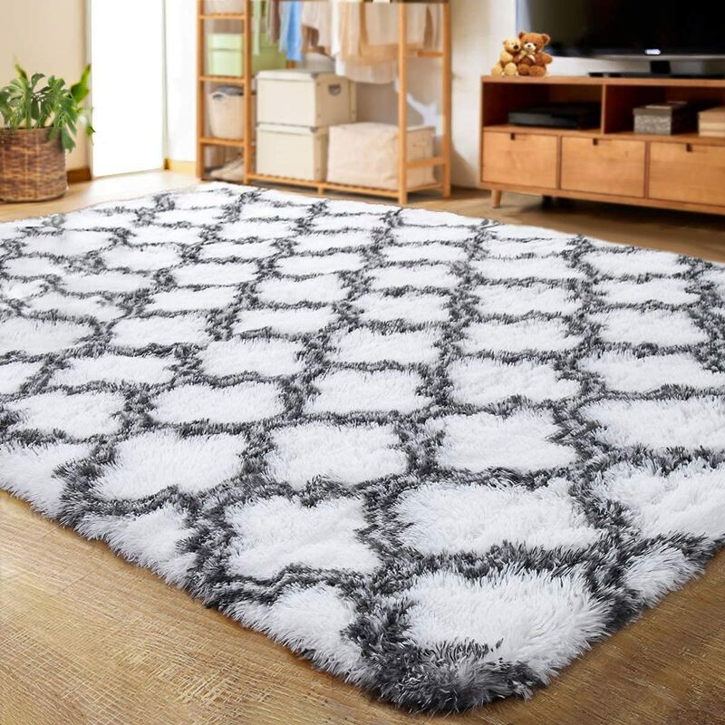 

Alfombra Salón, Terciopelo Súper Suave Alfombra Salon Grande, Alfombra Pelo Largo de Habitacion Dormitorio Salon Comedor - Lavable Antideslizante