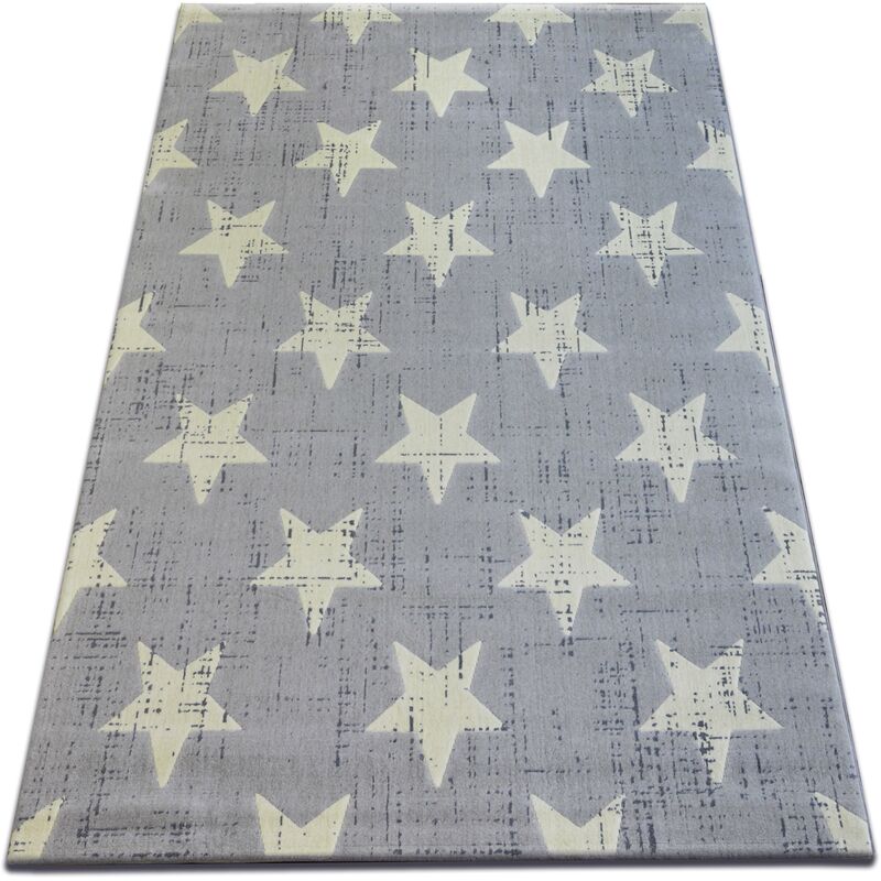 

Alfombra SCANDI 18209/052 - Estrellas Tonos de gris y plata 160x230 cm