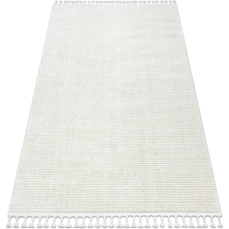 

Alfombra SEVILLA PC00B rayas blanco Franjas Bereber Marroquí Shaggy Blanco 180x270 cm