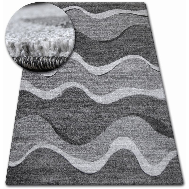 

Rugsx - Alfombra SHADOW 8649 negro/gris claro Tonos de gris y plata 200x290 cm