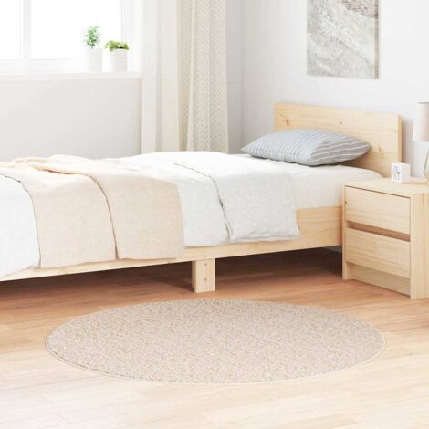 Alfombra Shaggy Antideslizante Crema 120 x 120 cm PP