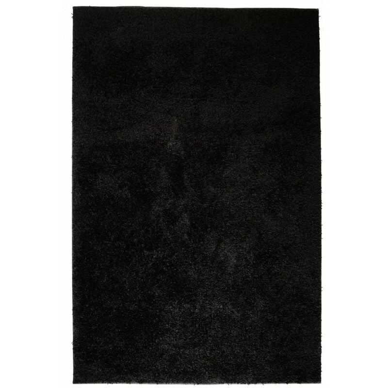 

Alfombra shaggy de pelo 80x150 cm negra