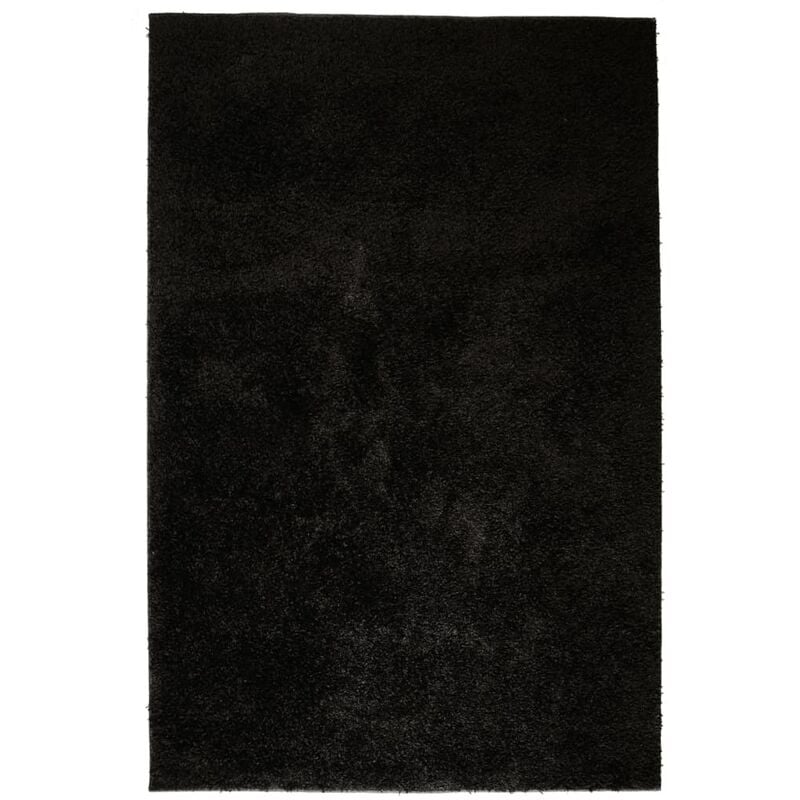 

Alfombra shaggy peluda 120x170 cm negra - Negro