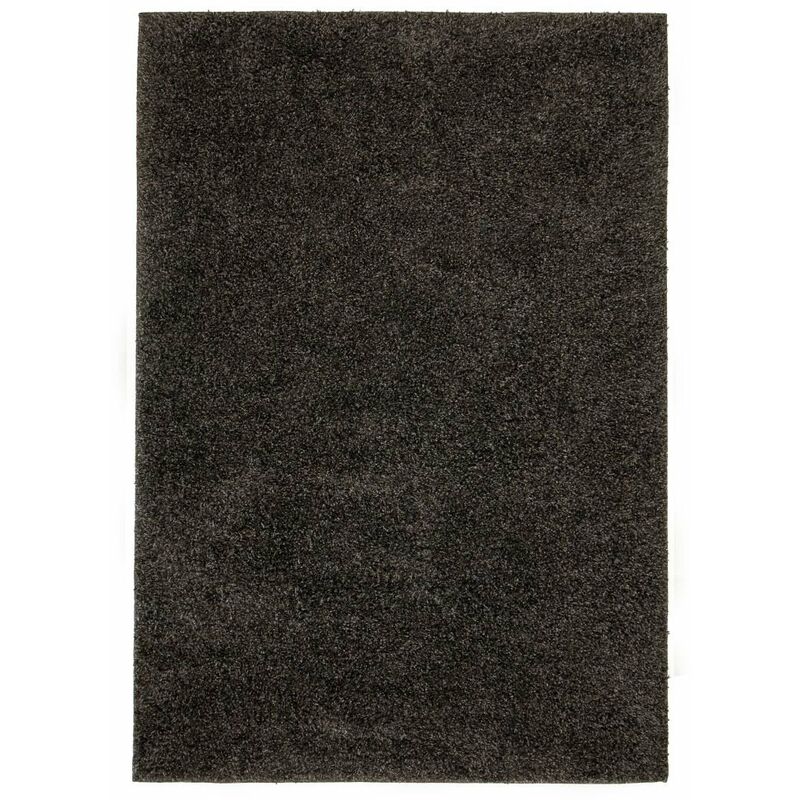 

Alfombra shaggy peluda 140x200 cm gris antracita