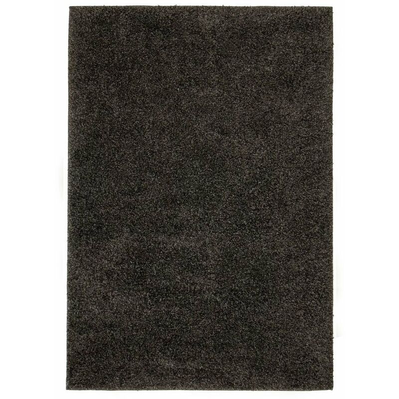 

Alfombra shaggy peluda 80x150 cm gris antracita