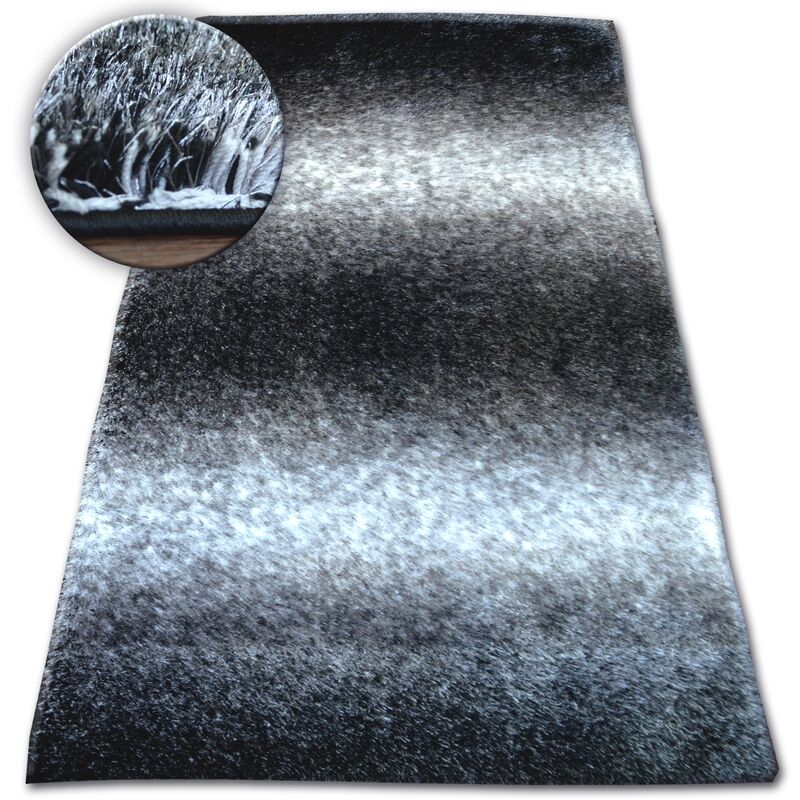 Alfombra SHAGGY SPACE 3D B315 negro/gris black 120x170 cm