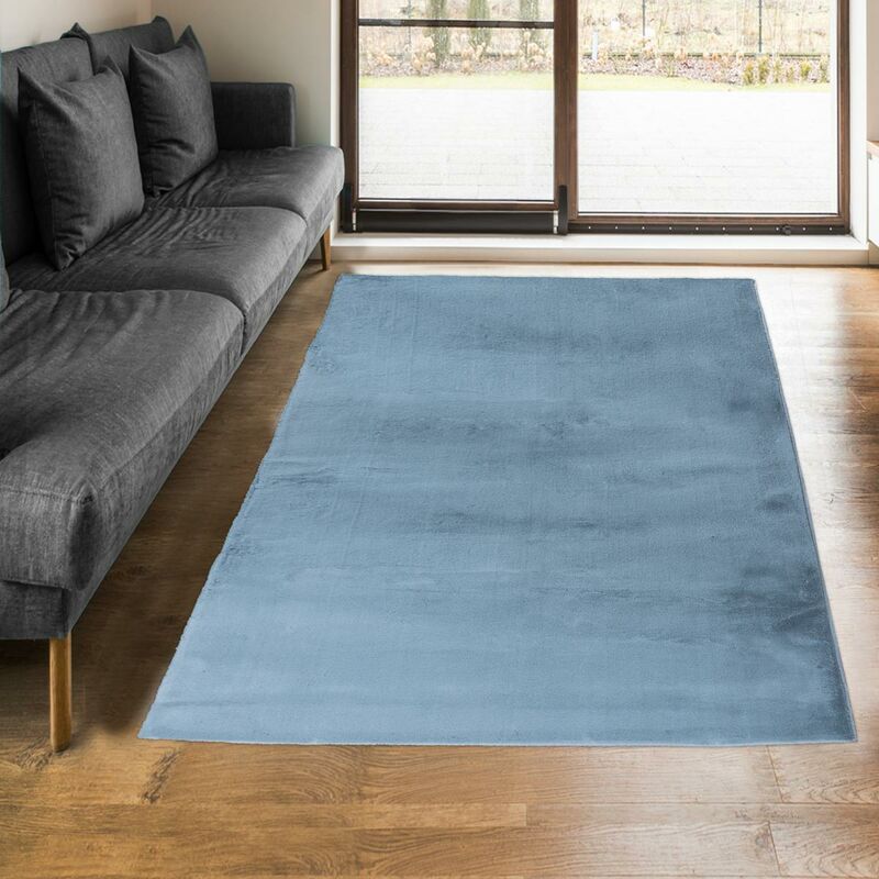 

SuperSoft Ll alfombra moderna en poliéster gris - Bleu