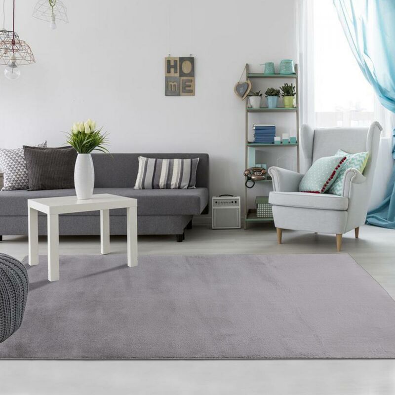 

SuperSoft Ll alfombra moderna en poliéster gris - Gris