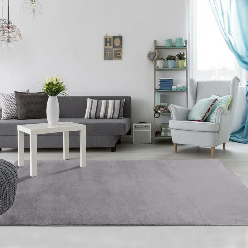 

SuperSoft Ll alfombra moderna en poliéster gris - Gris