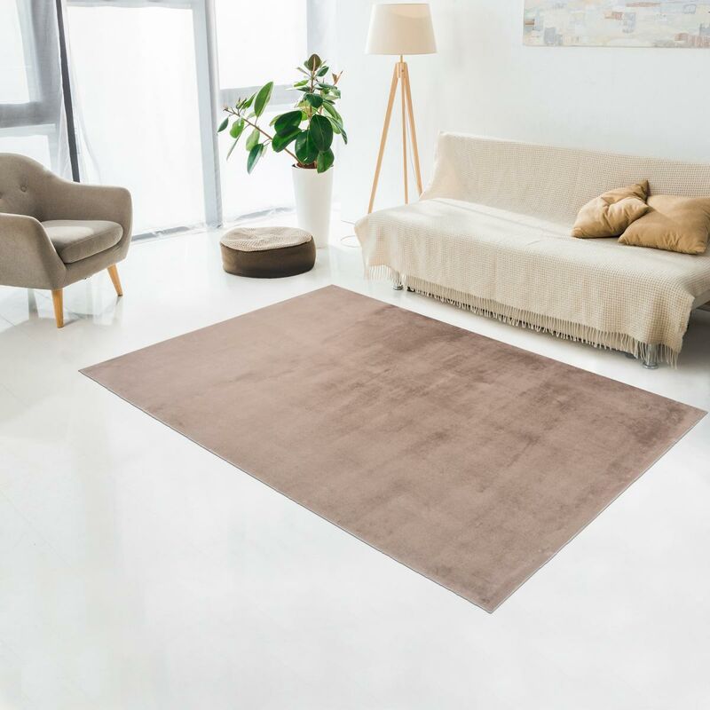 

SuperSoft Ll alfombra moderna en poliéster gris - Autre