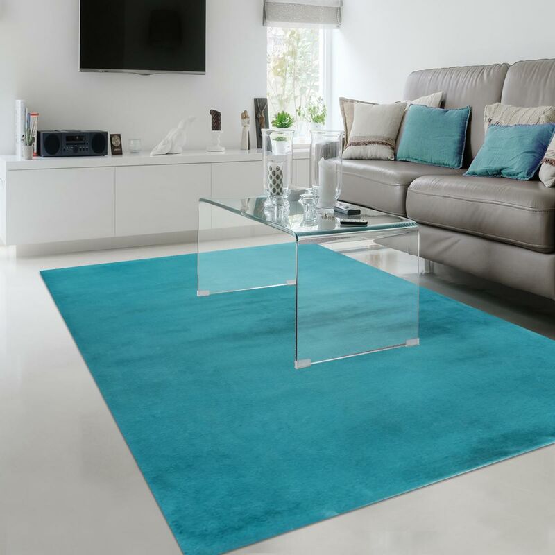 

SuperSoft Ll alfombra moderna en poliéster gris - Bleu