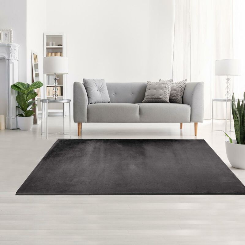 

SuperSoft Ll alfombra moderna en poliéster gris - Anthracite