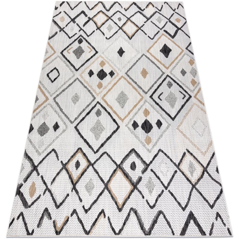 

Alfombra sisal COOPER Diamantes, Zigzag 22236 crudo / negro Tonos de beige 140x190 cm