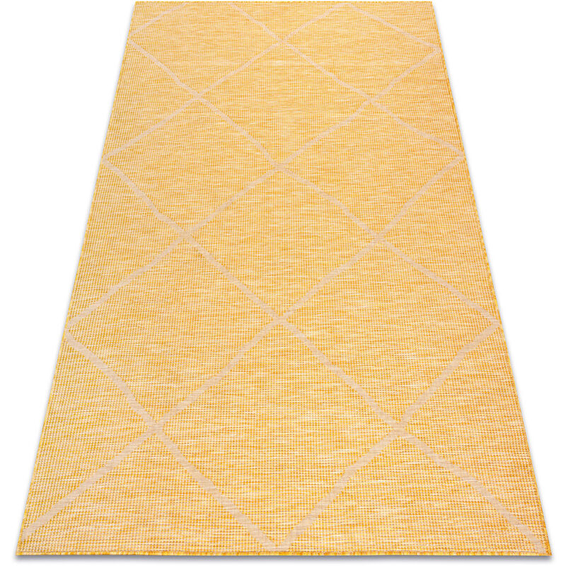 

Rugsx - Alfombra sisal PATIO 3075 diamantes Tejido plano amarillo / beige Tonos de amarillo y oro 136x190 cm