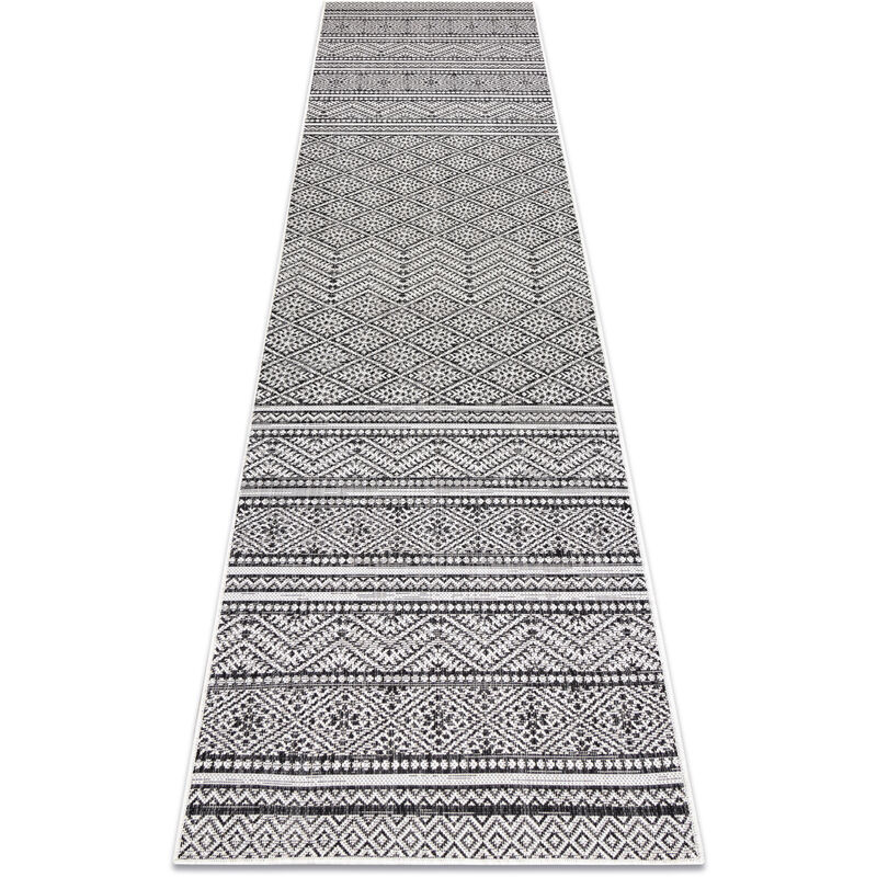 

Alfombra sisal SION alfombra de pasillo, azteca 22168 Tejido plano negro / ecru Negro 70x200 cm