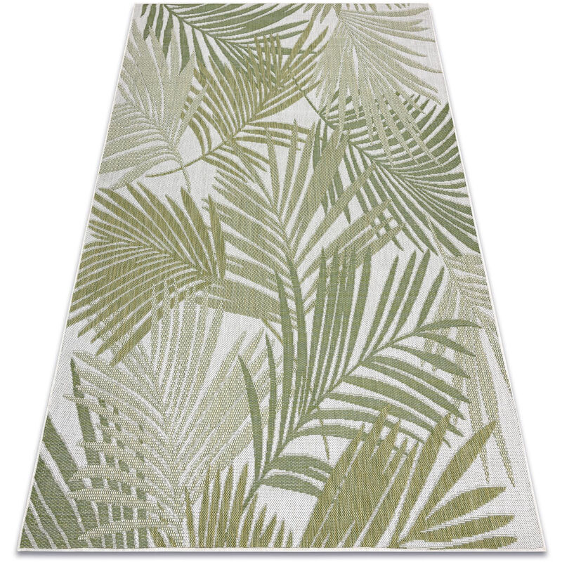 

Alfombra sisal SION Hojas de palma, tropical 2837 Tejido plano ecru / verde Tonos de verde 180x270 cm