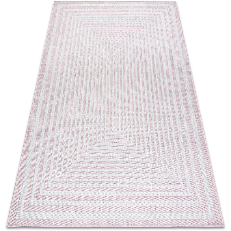 

Rugsx - Alfombra sisal SION laberinto 22376 Tejido plano rosado / ecru Tonos de rosa 180x270 cm