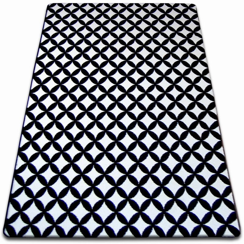 Rugsx - Alfombra sketch - F757 crema/negro - Diamante white 160x220 cm