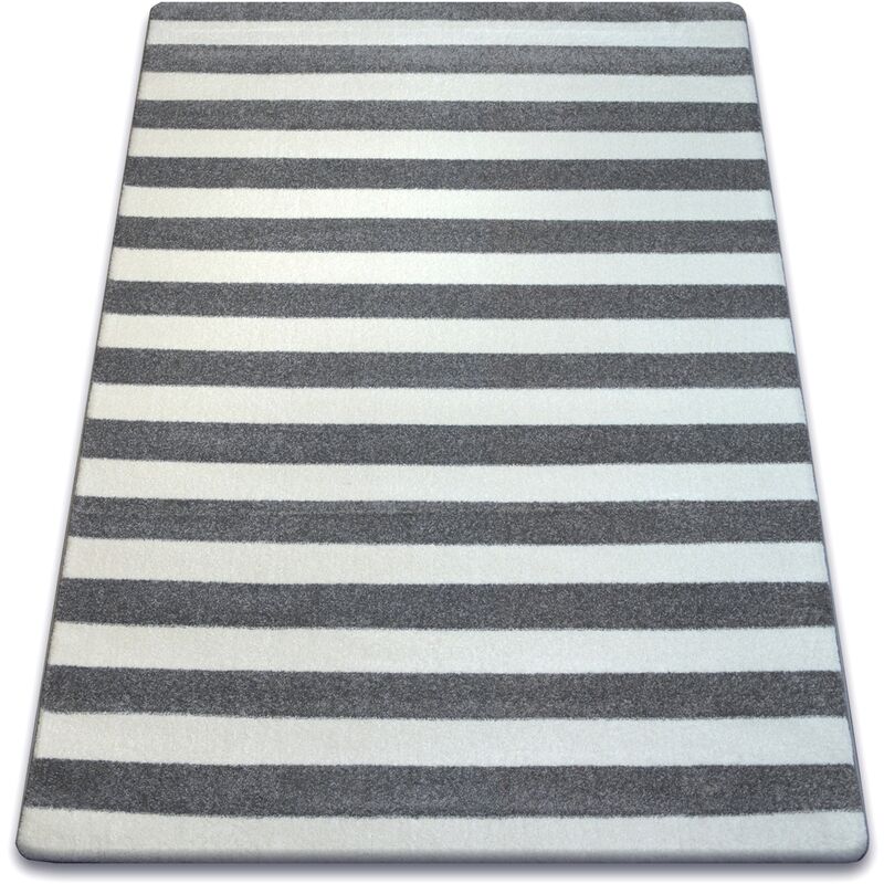 Rugsx - Alfombra sketch - F758 gris/blanco - Rayas white 180x270 cm