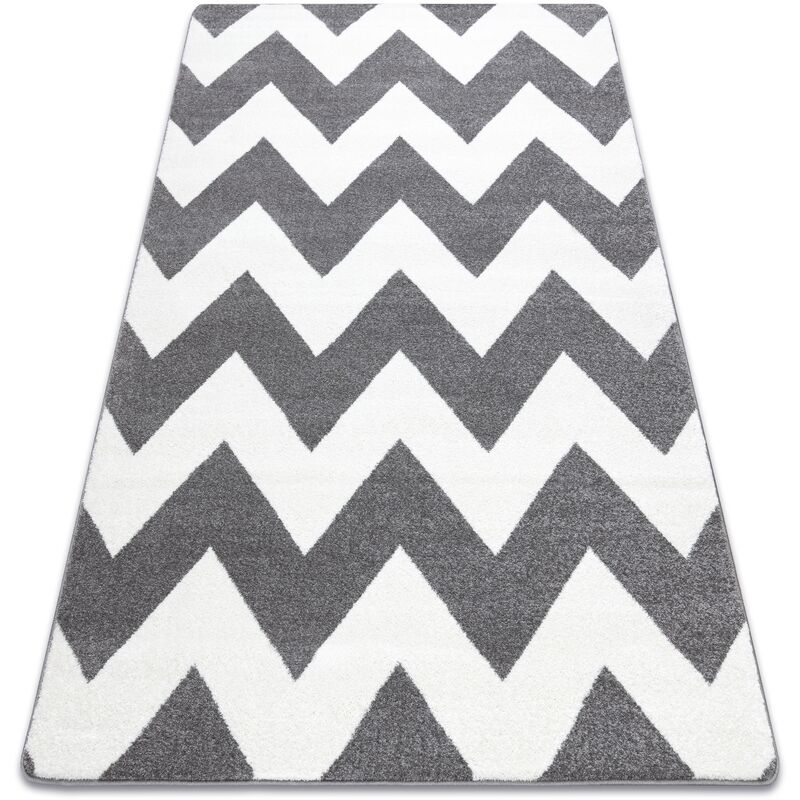 Rugsx - Alfombra sketch - FA66 gris/blanco - Zigzag grey 160x220 cm