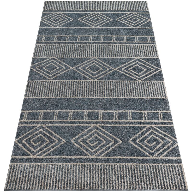 

Alfombra SOFT 8040 Azteca Boho gris Tonos de gris y plata 200x290 cm