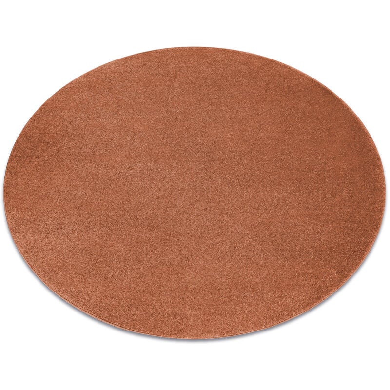 Alfombra SOFTY circulo llanura color sólido terracota orange circulo 200 cm