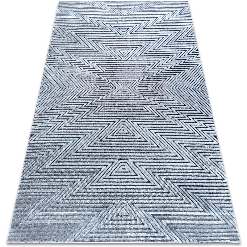 

Alfombra Structural SIERRA G5013 Tejido plano azul - Zigzag, étnica Tonos de azul 120x170 cm