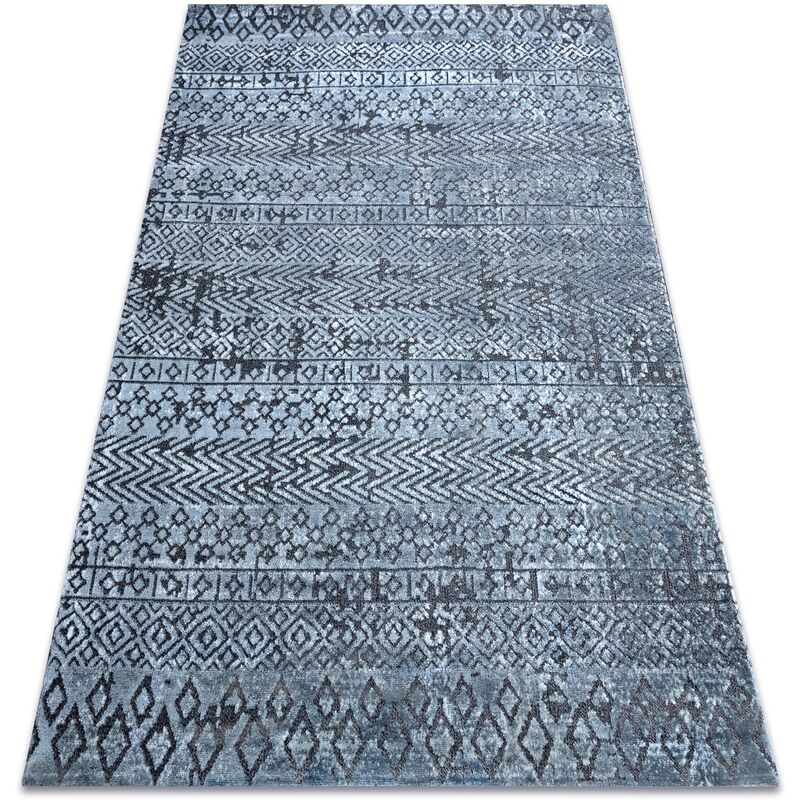 

Alfombra Structural SIERRA G6042 Tejido plano azul - geométrico, étnica Tonos de azul 140x190 cm