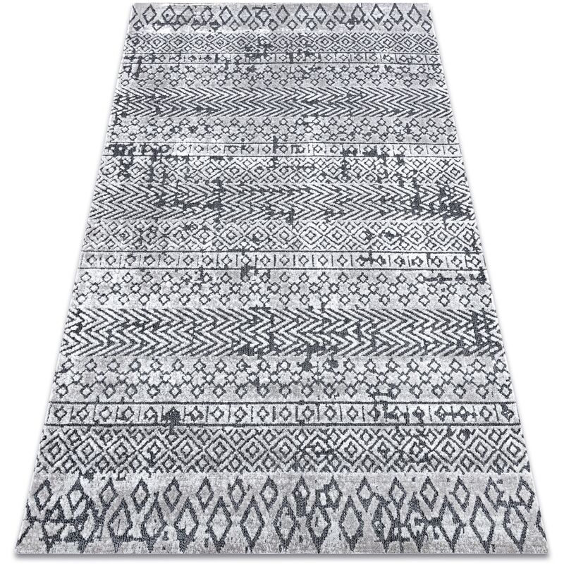 

Alfombra Structural SIERRA G6042 Tejido plano gris claro - geométrico, étnico Tonos de beige 180x270 cm