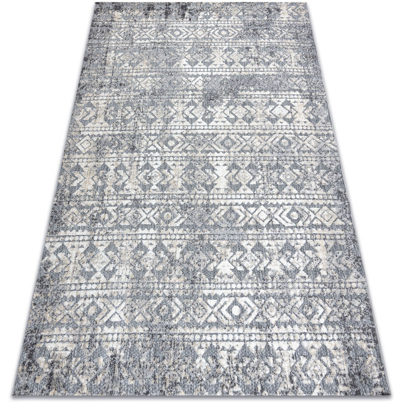 

Alfombra Structural SOLE D3732 - azteca, diamantes Tejido plano gris / beige Tonos de gris y plata 200x290 cm