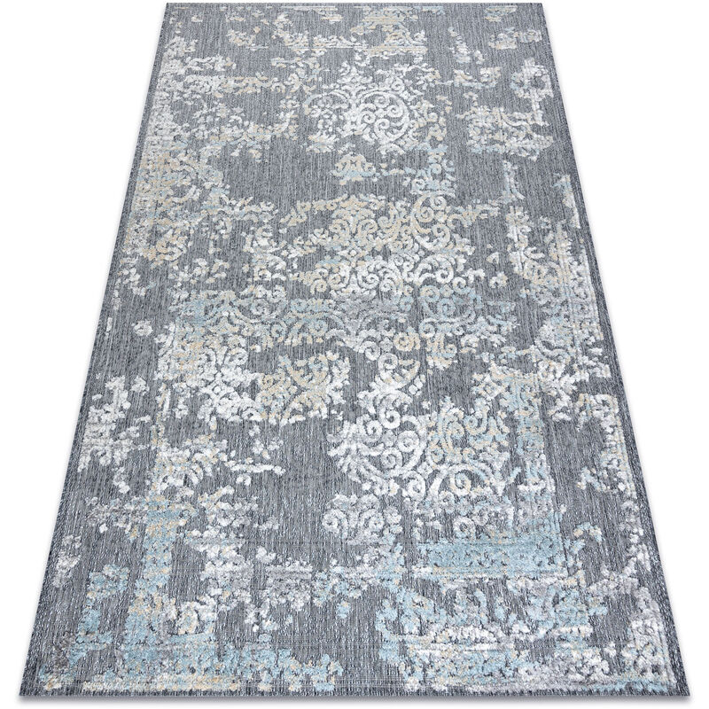 

Rugsx - Alfombra Structural SOLE D3812 - Ornamento Tejido plano gris / beige Tonos de gris y plata 120x170 cm