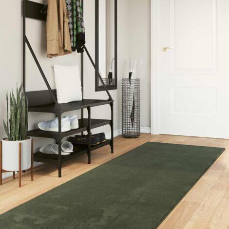 Alfombra suave y lavable de pelo medio HUARTE Verde bosque