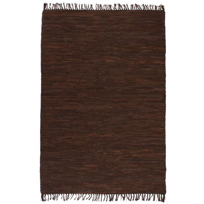 

Alfombra Tejida a Mano Chindi Cuero 120x170 cm Marrón - Marrón - Vidaxl