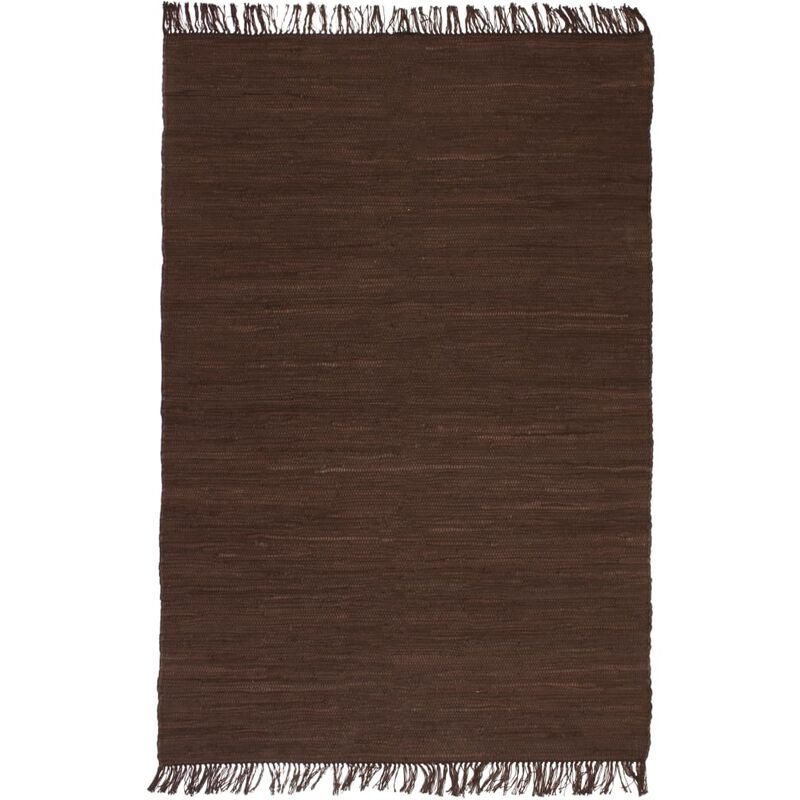 

Alfombra tejida a mano Chindi de algodón marrón 160x230 cm - Marrón