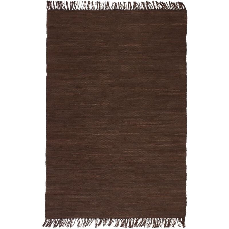 

Alfombra tejida a mano Chindi de algodón marrón 80x160 cm - Marrón - Vidaxl